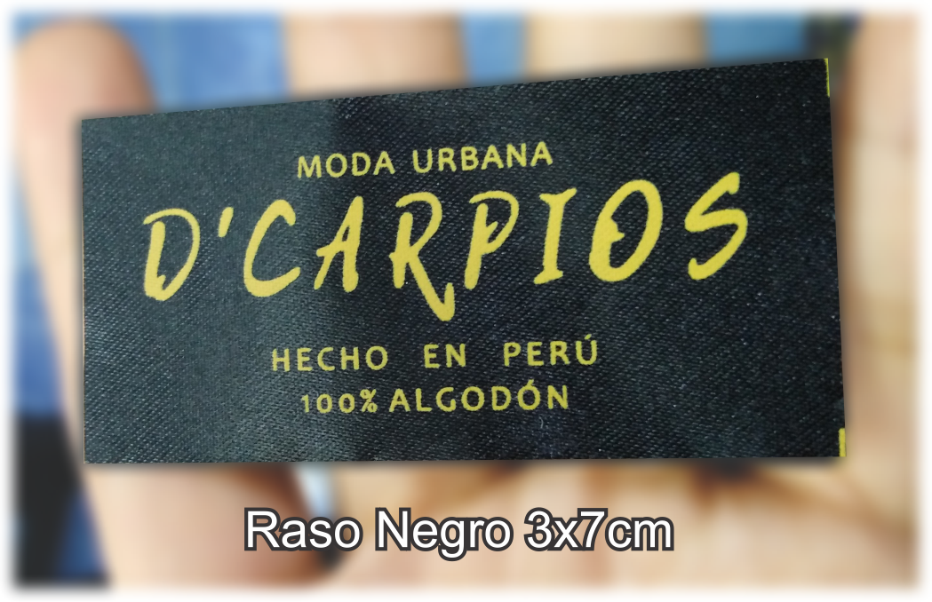 Etiqueta Raso Negro